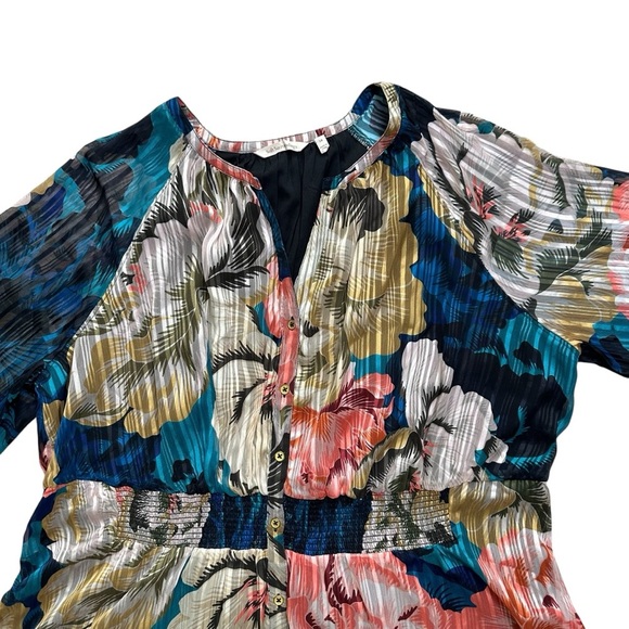 Soft Surroundings Women’s 2X Natalia Floral Asymmetrical Hem Dress - Picture 6 of 10